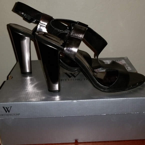 Worthington metallic black heels - Picture 2 of 4